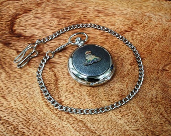 Artillery Regiments Pocket Watch and Chain Pewter Fronted Quartz Personalised Free Engraving Military Birthday Gift pw