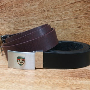 British Military Regiments Adjustable Leather Belt and Buckle Set in a Father&#39;s Day Gift Pouch Signals Gurkha Military Father&#39;s Day Gift lb