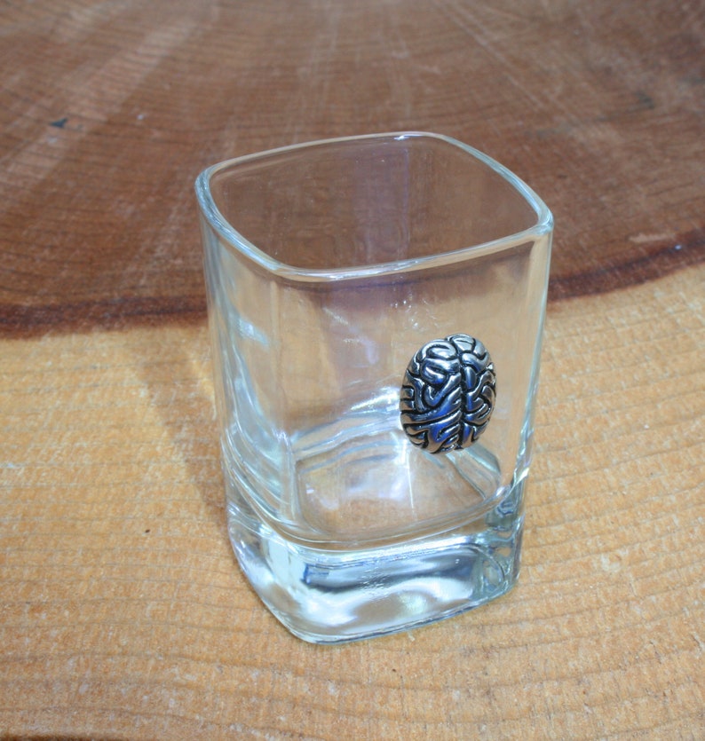 Brain Pair Of Shot Glasses Sg Crystal With Motifs Gift 537