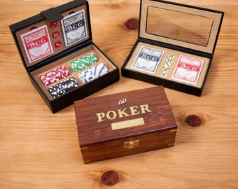 Birthday Ages Personalised Poker Sets & Cards 3 Options 18 21 50 65 Gift