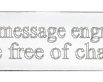 Small Plaque Rectangular Self Adhesive Plate Gold Or Silver with FREE engraving