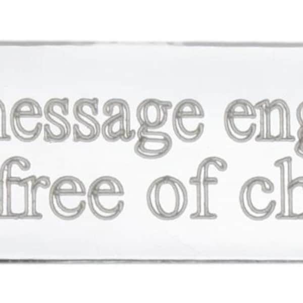 Small Plaque Rectangular Self Adhesive Plate Gold Or Silver with FREE engraving