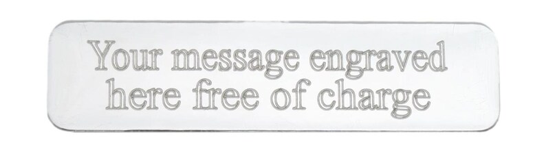 Small Plaque Rectangular Self Adhesive Plate Gold Or Silver with FREE engraving Silver