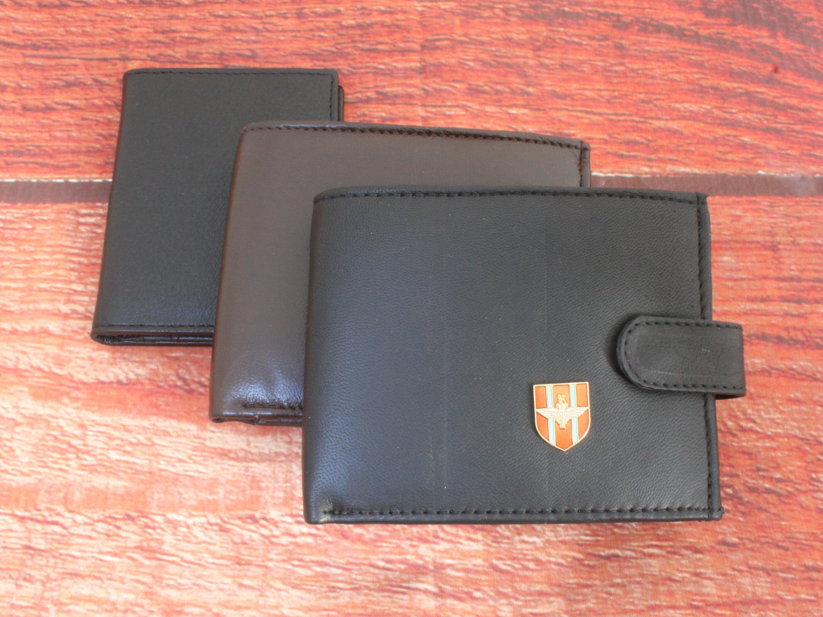 Parachute Regiment Leather Wallet Black and Brown Or Card Holder Mens Military Christmas Birthday Gift wch