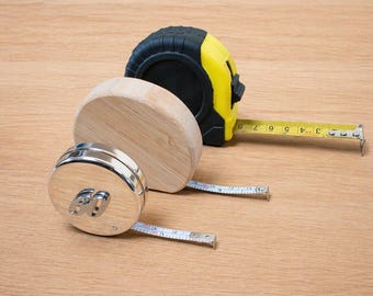 Ruban à mesurer en bois, métal et classique pour les anniversaires, ensemble d'outils de construction, atelier 18, 21, 50, 65 ans, cadeau