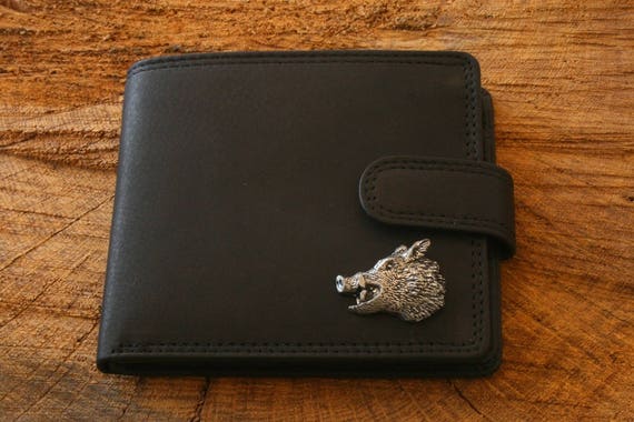 Wild Boar Head Wooden Pen and Business Card Holder Hunting Gift 034