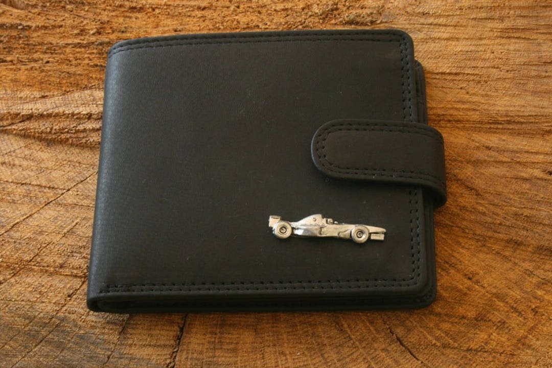 Racing Car Car Leather Wallet Brown or Black Leather Motorsports ...