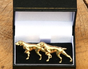 German Shorthaired Pointer Gold Plated Cufflinks UK Handmade Fathers Day Gift 282