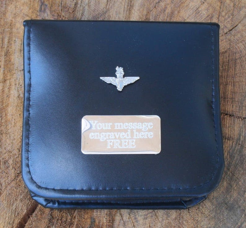 Para Wings Shoe Polish Kit Brushes /& Case Personalised ENGRAVING ME29