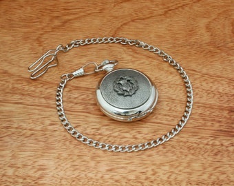 Scottish Thistle Pocket Watch Collectable Pewter Engraved Scottish Fathers Day Gift 371 pw