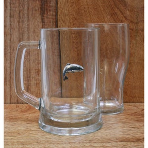Fishing Themed Pint Glass Lager Glass Ale Glass Tankard Or Tulip Carp Trout Bass Father&#39;s Day Gift gt
