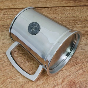 Historical Symbols Metal Tankard Drinking Mug Personalised Free Engraving Templar Celtic Britannia Father&#39;s Day Gift td