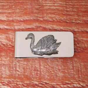 Prendedor de dinheiro de metal com pássaros britânicos, coruja-das-torres gravada grátis para homens, presente de dia dos pais mc