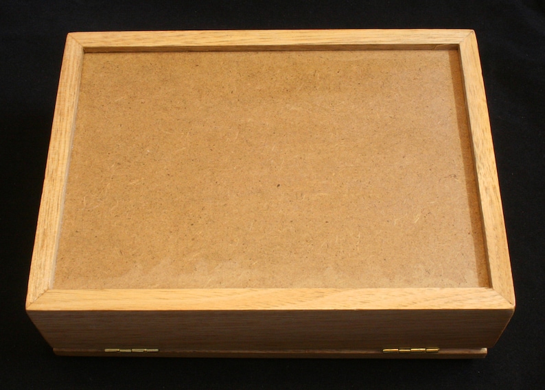 Spaceman Oak Jewellery Box Photo Insert 6x4 Personalised Engraving Ladies Gift 417