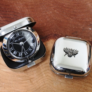 Bumble Bee Design Travel Quartz Movement Alarm Clock Wildlife Father&#39;s Day Gift 027 ac