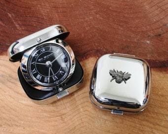Bumble Bee Design Travel Quartz Movement Alarm Clock Wildlife Father's Day Gift 027 ac