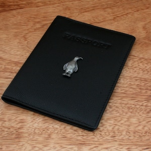 Capa para passaporte de couro legítimo com pássaros exóticos, capa preta para viagem com RFID, papagaio, flamingo, presente para o dia dos pais pp
