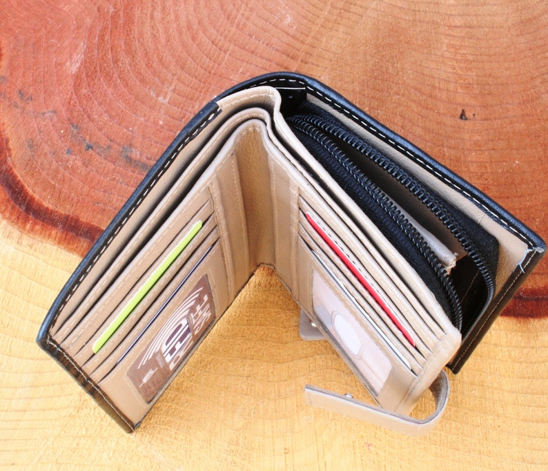 MN Shield Merchant Navy Design Leather Purse with Zipped Compartments RFID Protected Ladies Gift ME58