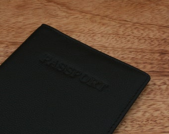 Étui Passeport Cuir Synthétique Hiéroglyphes Égypte - 16,5 Cm, Noir - Pour Homme Et Femme