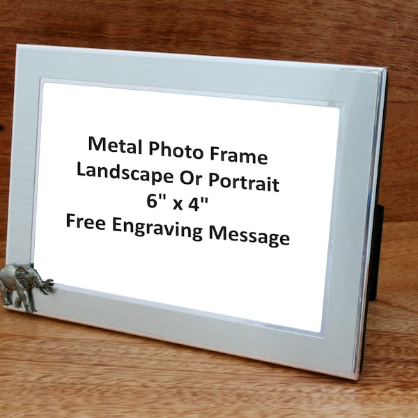 Cornice portafoto a forma di elefante, regalo di compleanno, orizzontale o verticale, 116 MF