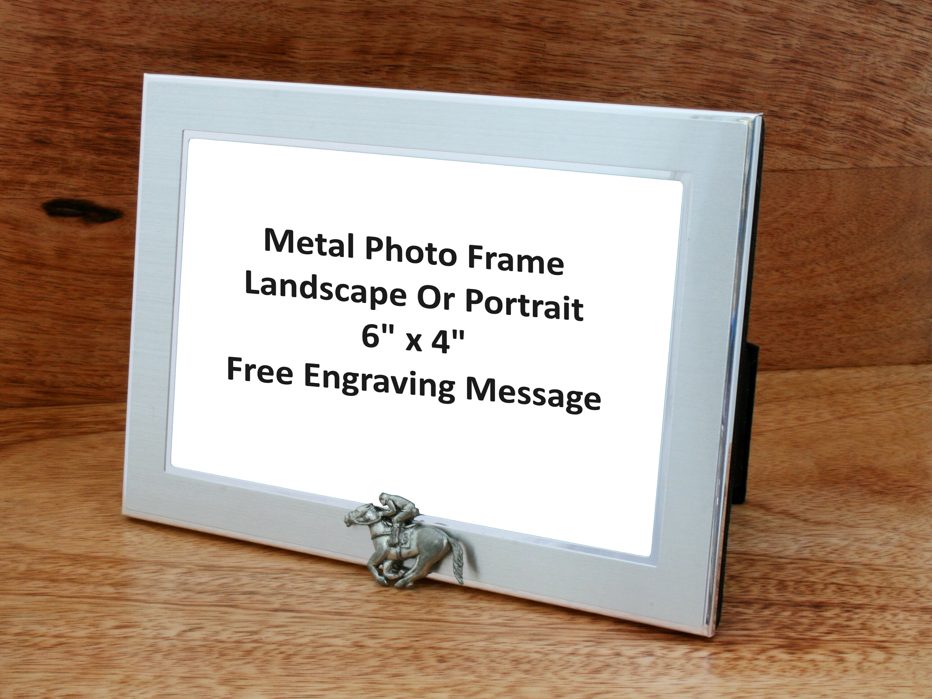 Horse Racing Emblem Picture Frame   Father's Day Gift Landscape Or Portrait Horse Present 187 MF