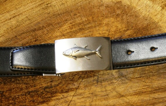 Tuna Fish Pewter Buckle and Leather 
