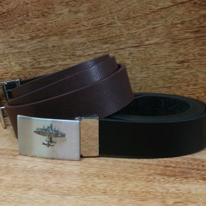 Military Planes Adjustable Leather Belt and Buckle Set in a Father&#39;s Day Gift Pouch Hurricane F15 Father&#39;s Day Gift lb