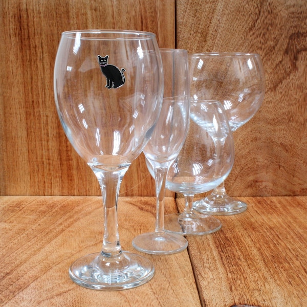 Brandy Glass With Cat and Mouse Etsy