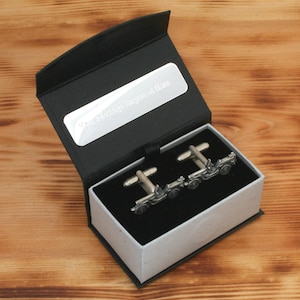 Military 4x4 Cufflinks Pewter UK Handmade Father&#39;s Day Gift 433 cu