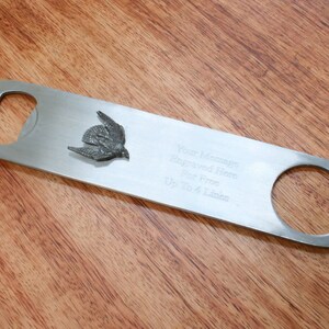 Birds Of Prey Bottle Opener Stainless Steel Bar Tool Waiters Friend Personalised Free Engraving Hawk Eagle Osprey Father&#39;s Day Gift bb