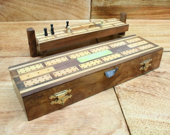 Traditionelle Sport Cribbage Brett aus Holz Zwei Größen Krippe League Personalisierte Kostenlose Gravur Fußball Golf Cricket Geburtstagsgeschenk cw