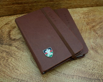 Welsh Regale A5 oder A6 Notizbücher Schwarz, Braun, Grau oder Blau Militär Geburtstagsgeschenk