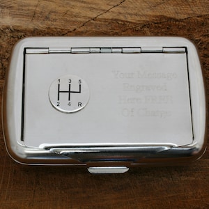 Gear Stick Hand Rolling Tobacco Cigarette Tin Personalised Free Engraving  Father&#39;s Day Gift 496 tck