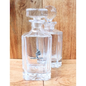 Extreme Sports Cut Glass Whiskey Decanter With Golf Ball Or Square Style Stopper Skiing Surfing Diving Father&#39;s Day Gift wd