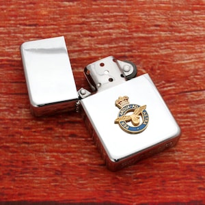 RAF Regiments Windproof Petrol Lighter With Personalised Free Engraving Father&#39;s Day Gift Military Father&#39;s Day Gift ls