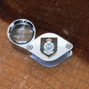 Royal Engineers Private Magnifying Loupe Jewellers, stamp collectors , antiques hunters personalised Birthday Gift FREE engraving BGK7 le