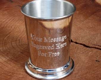 Personalised Mint Julep Cup English Pewter Boxed Fathers Day Gift Free engraving jc