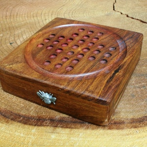 Bee Wooden Solitaire Set With Steel Balls Home Pub Father&#39;s Day Gift With Personalised Free Engraving  27 so