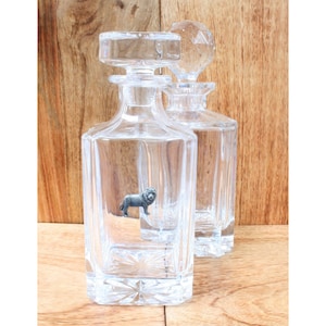 Exotic Animals Cut Glass Whiskey Decanter With Golf Ball Or Square Style Stopper Lion Parrot Tiger Father&#39;s Day Gift wd