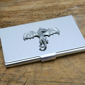 Mythologie & Fantasy Metall Geschäft Kreditkartenhalter mit personalisierter kostenloser Gravur Geschenk Drache Alien Einhorn Geschenk mch