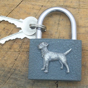 Gundogs Padlock Love Lock Wedding Anniversary Couple Bridge Unity Lock Free Engraving Labrador Spaniel Pointer Fathers Day Gift pl image 1