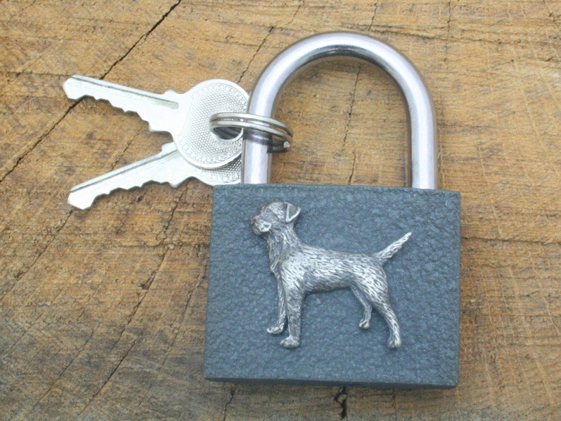 Gundogs Padlock Love Lock Wedding Anniversary Couple Bridge Unity Lock Free Engraving Labrador Spaniel Pointer Fathers Day Gift pl image 1