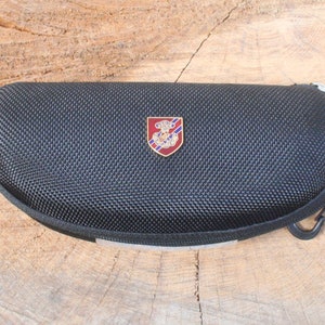 Royal Engineers Regiments Canvas Glasses Case Black Soft Case Sports Birthday Gift Personalised Free Engraving  Military Birthday Gift cg