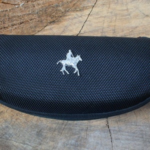 Polo Canvas Glasses Case Black Protective Moulded Sports Fathers Day Gift Free engraving   285 cg