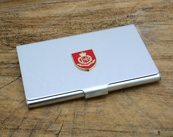 Tarjetero metálico para tarjetas de crédito de los Regimientos Militares Británicos con grabado personalizado gratuito, regalo militar Gurkha.