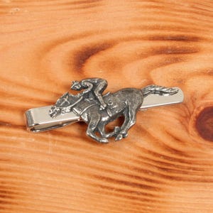 Horse Racing Tie Clip Tack Slide UK Pewter Handmade Racing Father&#39;s Day Gift 187 ti