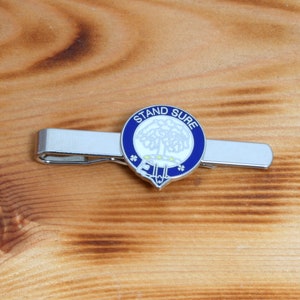 Clan Crests Tie Clip Nickle Plated Slide Bar Handmade Accessory Father&#39;s Day Gift Thistie Maclean Father&#39;s Day Gifts ti