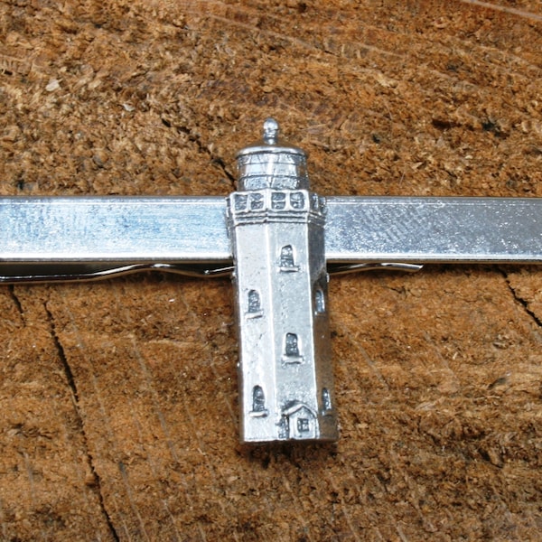 Lighthouse Tie Clip Tack Slide UK Handmade Boat Fathers Day Gift 429 ti