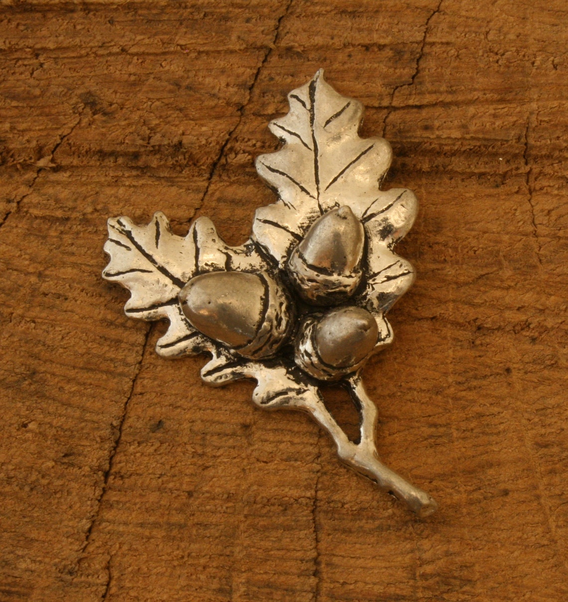 Oak Leaf Pin Brooch Badge Pewter Nature Gift 247 Etsy