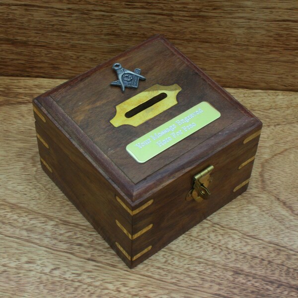 Wooden Masonic Box Etsy